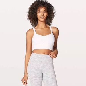 Lululemon - free to be bra long line* light support - A/B cup size 4 -  white